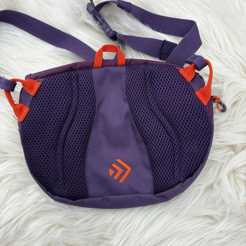Outdoor Products Crossbody or bum bag rich purple color with grid‎ pattern